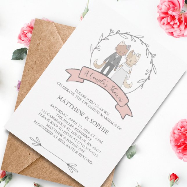 Charming Cats a lite Shower-inbjudan Inbjudningar (Skapare uppladdad)