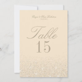 Charming Champagne Glitter Bordsnummer Cards