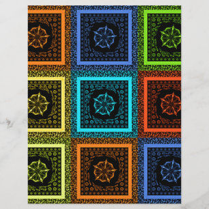 Charming Checkered Multicolor Mönster Art Design