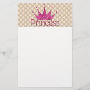 Charming Chic Pearls ,Tiara, Princess,Glittery Brevpapper