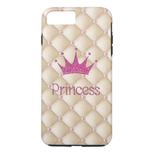 Charming Chic Pearls ,Tiara, Princess,Glittery Case-Mate iPhone Skal (Baksida)