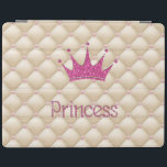 Charming Chic Pearls ,Tiara, Princess,Glittery iPad Skydd<br><div class="desc">Bilden innehåller pärlor,  tiara och prinsessan rosa glittry på gräddbakgrunden.A trandy,  roligt,  funky,  snyggt och elegant,  flickgåva till kvinnor och tonårsflickor.</div>