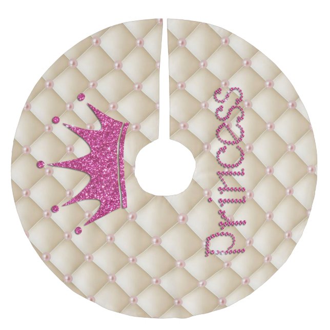 Charming Chic Pearls ,Tiara, Princess,Glittery Julgransmatta Borstad Polyester (Framsidan)