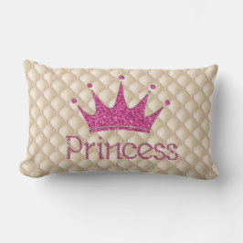 Charming Chic Pearls ,Tiara, Princess,Glittery Lumbarkudde