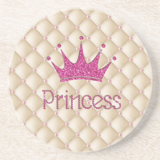 Charming Chic Pearls ,Tiara, Princess,Glittery Underlägg (Framsidan)