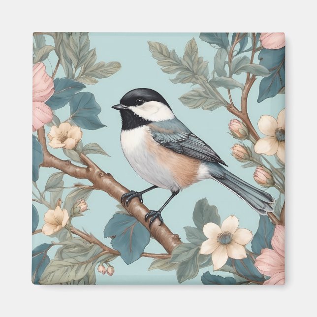 Charming Chickadee Bird Magnet (Framsidan)