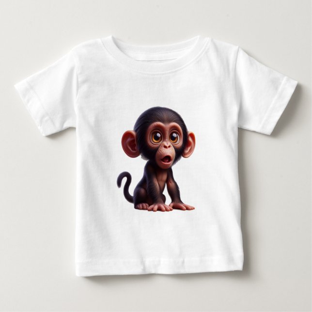 Charming Chimp Stollig - Primaterad Tecknad med gy T Shirt (Framsida)