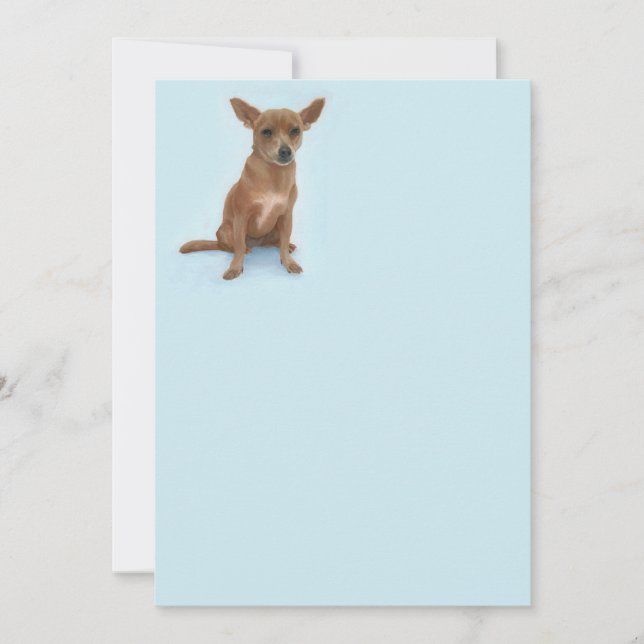 Charming Chiweenie Note Card Anteckningskort (Framsida)