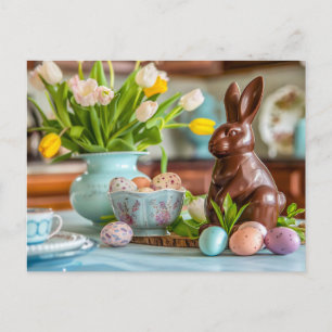 Charming Chocolate Påskhare Helg Vykort