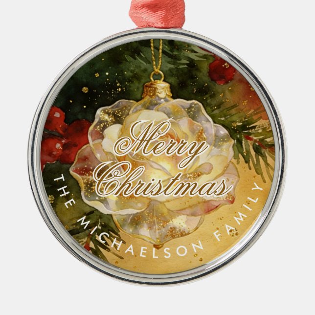 Charming Christmas Ornament Shaped Like a Rose (Framsidan)