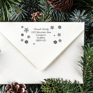 Charming Christmas Snowflake Address Stämpel