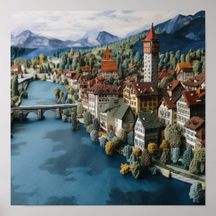 Charming City of Luzern #4 Poster