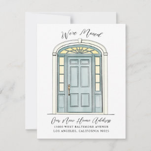 Charming Colonial Door Illustration Flytta Meddelande