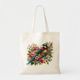 Charming Colorful Bird and Flower Tygkasse