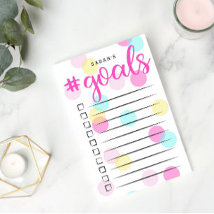 Charming Confetti to Do List Anpassat namn Post-it Block