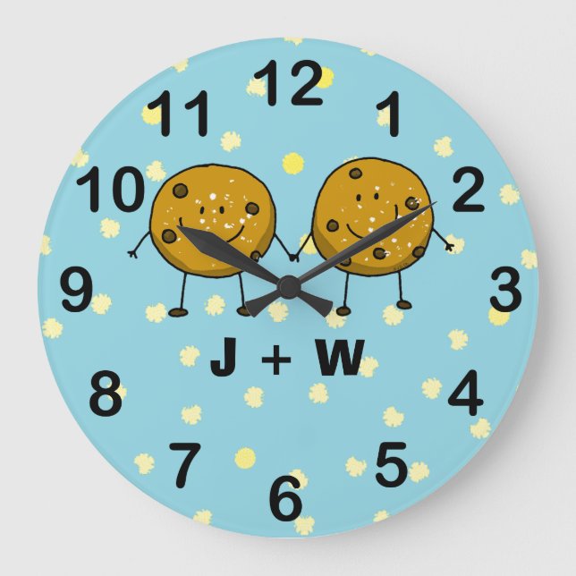 Charming Cookie lite Anpassningsbar Stor Klocka (Framsida)