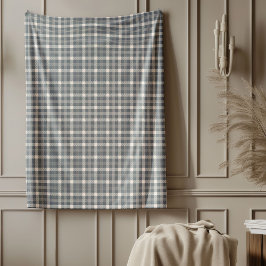 Charming Coral och Grått Blanket med inlagd design Fleecefilt