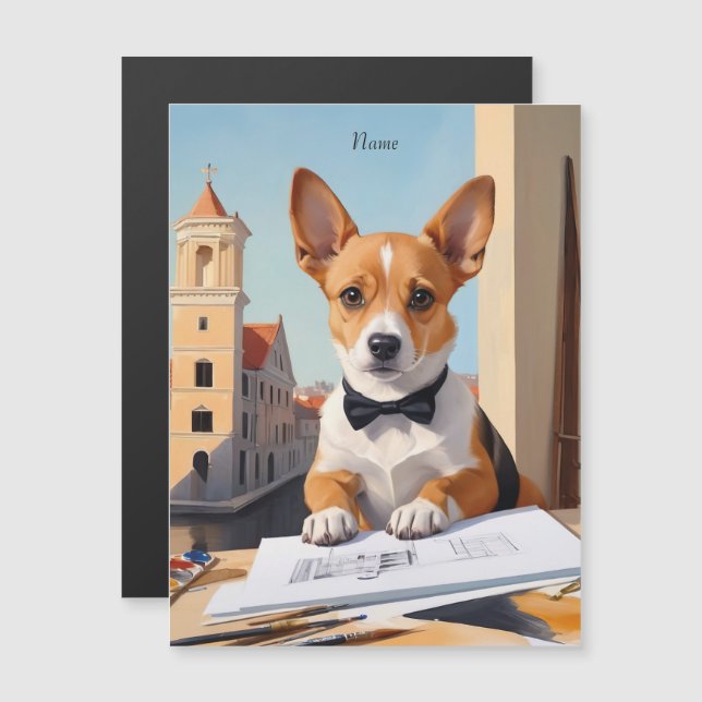 Charming Corgi Architect Hund älskare (Fram/baksida)