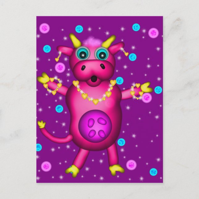 Charming Cow Vykort (Framsida)
