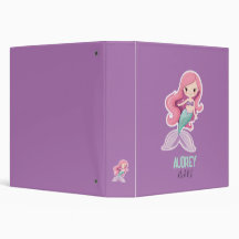 Charming Cute Pastel Sjöjungfru med Kids Namn