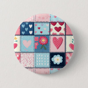 Charming Cute Patchwork Design Knapp
