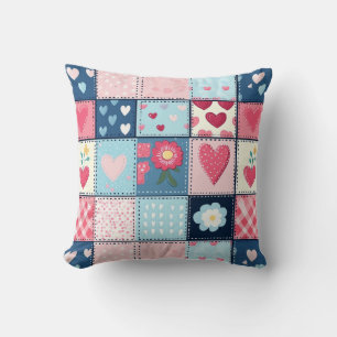 Charming Cute Patchwork Design Kudde