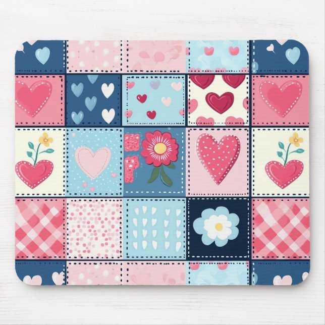 Charming Cute Patchwork Design Musmatta (Framsidan)