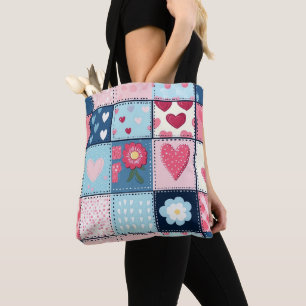 Charming Cute Patchwork Design Tygkasse