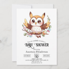 Charming Cute Uggla Baby Shower Inbjudningar