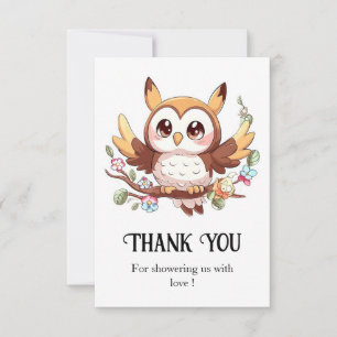 Charming Cute Uggla Baby Shower Tack Kort