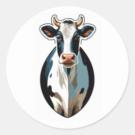 Charming Dairy Cow Sticker - Rustic Farm Animal Runt Klistermärke