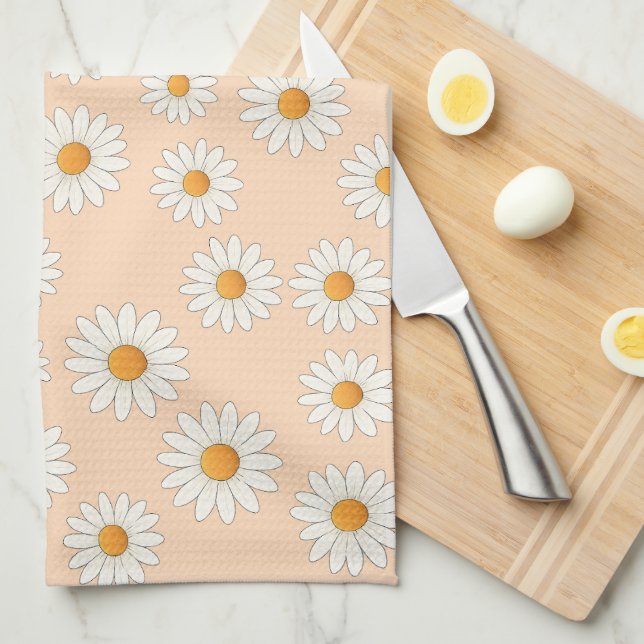 Charming Daisy Blommigt Kitchen Towel Kökshandduk (Vikt i Fjärdedel)