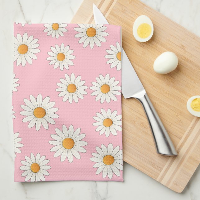 Charming Daisy Blommigt Kitchen Towel Kökshandduk (Vikt i Fjärdedel)