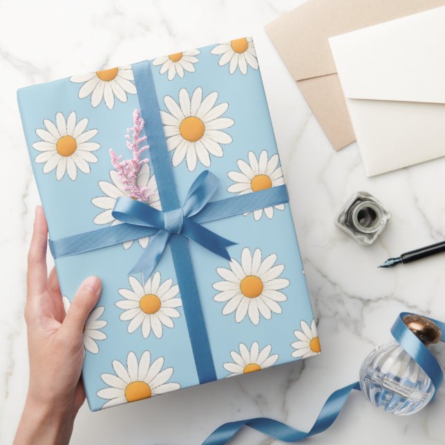 Charming Daisy Mönster - Blommigt Gift Presentpapper (Gifting)