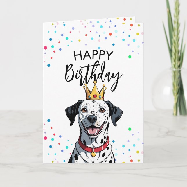 Charming Dalmatien Hund Birthday Kort (Framsida)