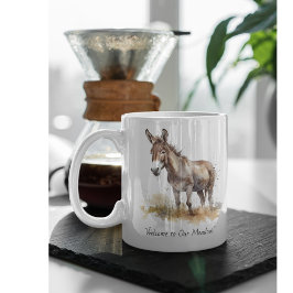 Charming Donkey Serenity, anpassningsbar Kaffemugg