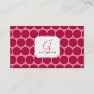 Charming Dots Affärskort - Red/Rosa Visitkort