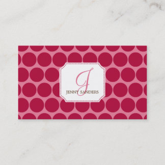 Charming Dots Affärskort - Red/Rosa Visitkort