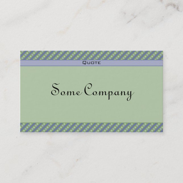 Charming Dots and Rand Collection (Blue) Visitkort (Framsida)