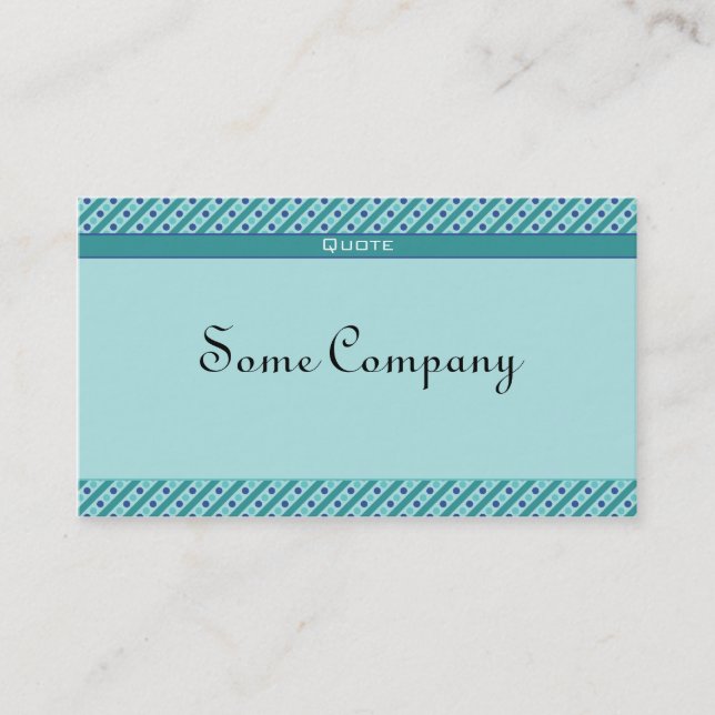 Charming Dots and Rand (Ocean View) Visitkort (Framsida)