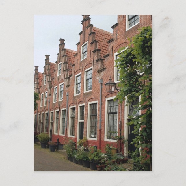 Charming Dutch Street Architectural Beauty Quaint Vykort (Framsida)