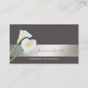 Charming elegant chic lyxury romantic calla lily visitkort