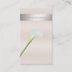 Charming elegant chic lyxury romantic calla lily visitkort