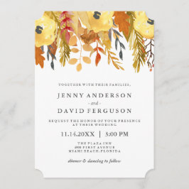 Charming Fall Watercolor Wedding-inbjudningar Inbjudningar