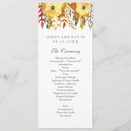 Charming Fall Wedding Program
