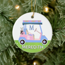 Charming Feminine Golf Cart Klubbs Monogram Namn