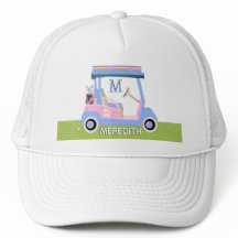 Charming Feminine Golf Cart Klubbs Monogram Namn