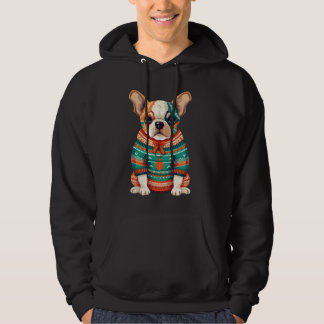 Charming Festive Hund Illustration Hoodie