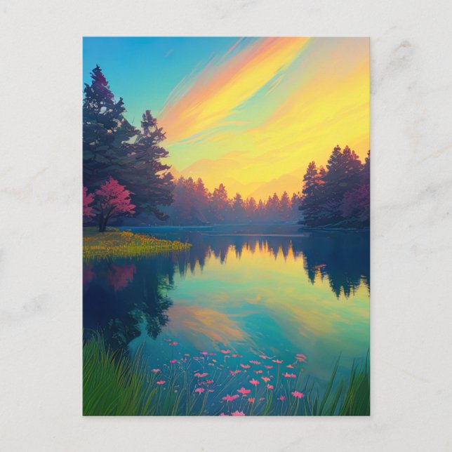 Charming-floden Bathed in Majestic Twilight Vykort (Framsida)