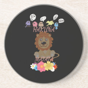 Charming "Flora and Fauna Hakuna Matata" Baby Lejo Underlägg Sandsten